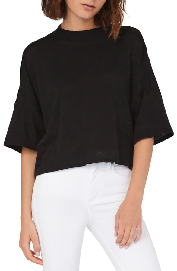 Habitual Elbow Sleeve Top In Jet Black ModeSens