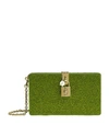 Dolce & Gabbana Dolce Box Rhinestone-embellished Clutch In Green