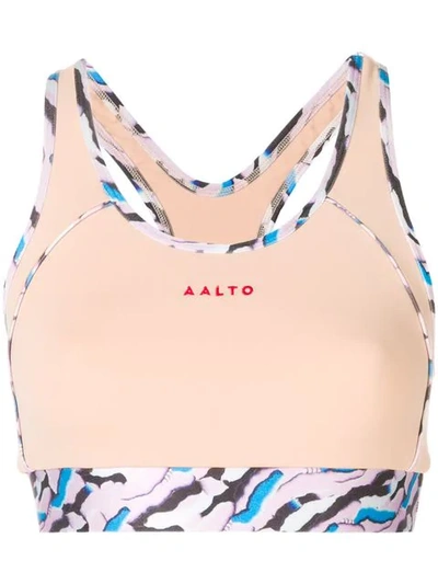 Aalto Printed Cropped Top In Neutrals
