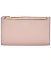 Kate Spade New York Small Slim Leather Bifold Wallet In Pale Vellum Pink/gold
