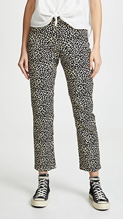 Apc Basse Leopard Jeans In Baa Beige
