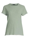 Atm Anthony Thomas Melillo Cotton Schoolboy Crewneck Tee In Faded Teal