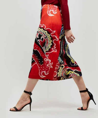 Issey Miyake Flame Tattoo Print Skirt