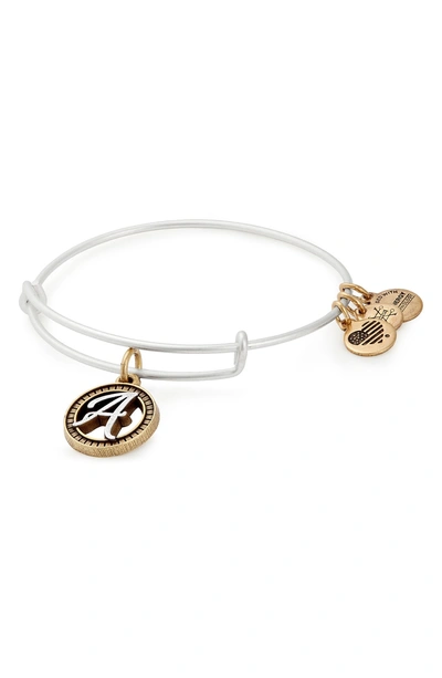 Alex And Ani Two-tone Initial Charm Expandable Bracelet In Two-tone-a