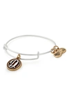 Alex And Ani Two-tone Initial Charm Expandable Bracelet In Two-tone-d