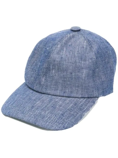 Brunello Cucinelli Denim Hat In Blue