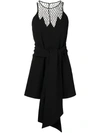 Saint Laurent Asymmetric Draped Dress - Black