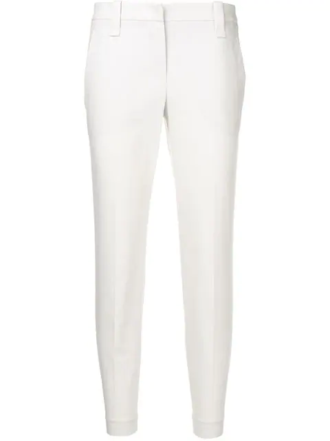 Brunello Cucinelli Cropped Skinny-Fit Trousers In Neutrals | ModeSens