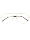 Gucci Aviator Shaped Glasses In Gold