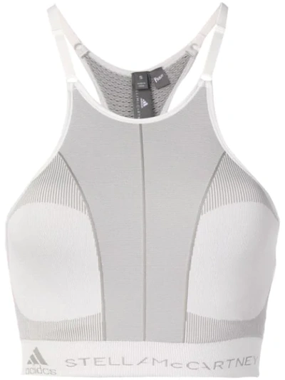 Adidas By Stella Mccartney Cropped Tank Top In White