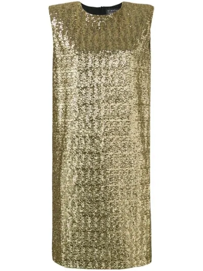 Gianluca Capannolo Sequinned Cocktail Dress In Gold