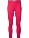 L Agence Mid Rise Skinny Jeans In Magenta