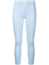 L Agence Mid Rise Skinny Jeans In Blue