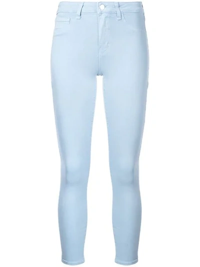 L Agence Mid Rise Skinny Jeans In Blue