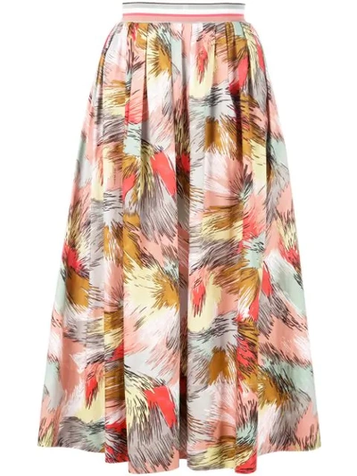 Missoni Printed Pleated Skirt In Multicolour