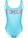 Alberta Ferretti Wednesday Swimsuit In Blue