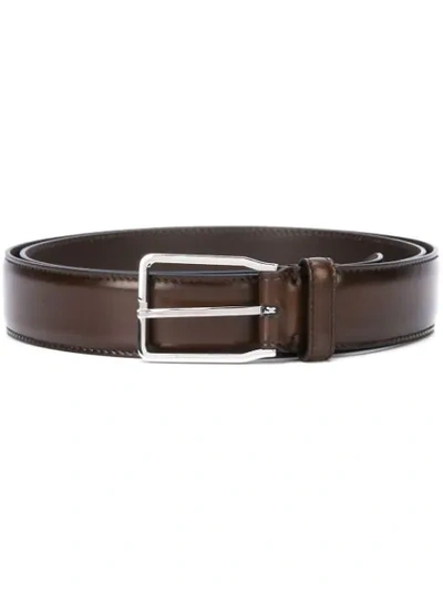 Brunello Cucinelli Square Bucket Belt In Brown