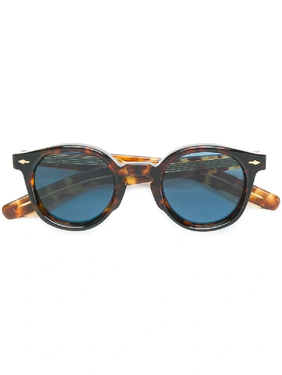Jacques Marie Mage Felix Round-frame Acetate Sunglasses In Brown