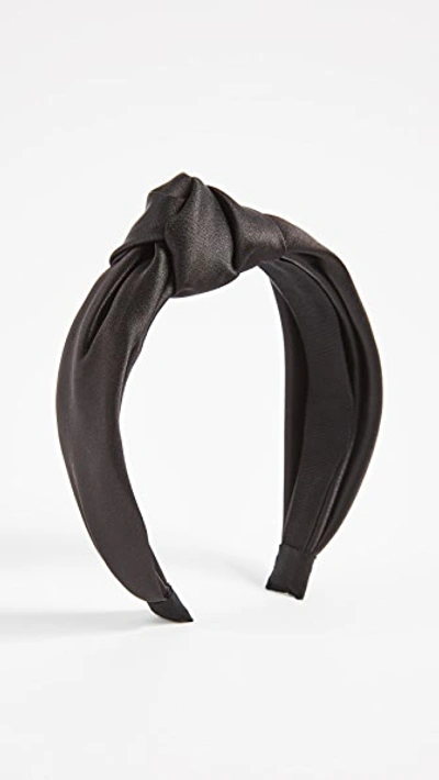 Eugenia Kim Maryn Knotted Satin Headband In Black
