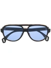 Gucci Eyewear Klassische Pilotenbrille - Blau In 蓝色