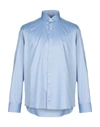 Tru Trussardi Solid Color Shirt In Sky Blue