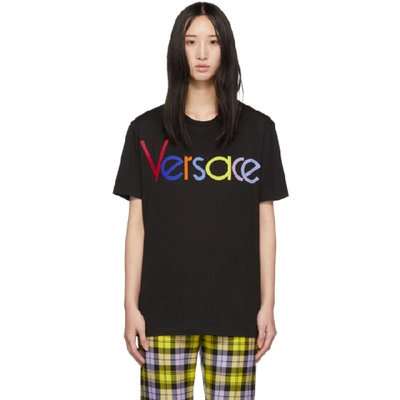 Versace Black Vintage Logo T-shirt In A008 Black