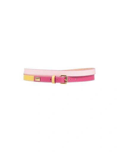 Boutique Moschino Thin Belt In Yellow