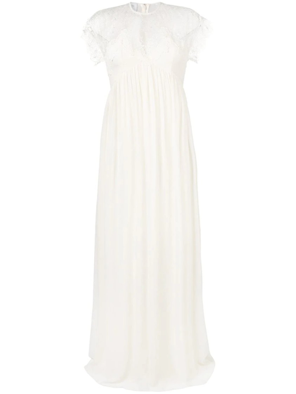 empire line maxi dress with sleeves