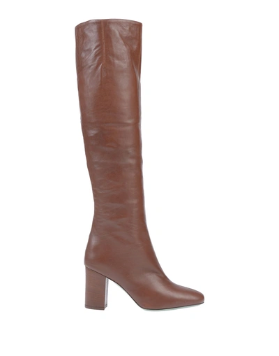 Paola D'arcano Knee Boots In Brown