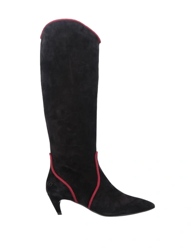 Roger Vivier Knee Boots In Black