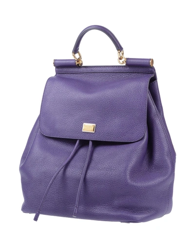 Dolce & Gabbana Backpacks & Fanny Packs In Purple