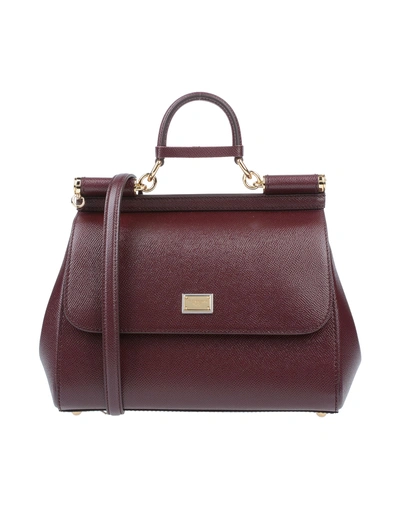 Dolce & Gabbana Handbag In Maroon