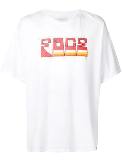 Facetasm Logo Print Oversized T-shirt In White