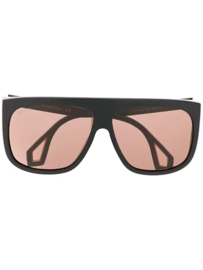 Gucci Square Shaped Sunglasses In Black