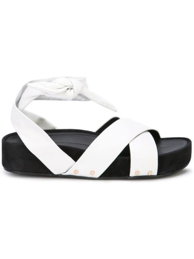 Stella Luna Wrapped Sandals In White
