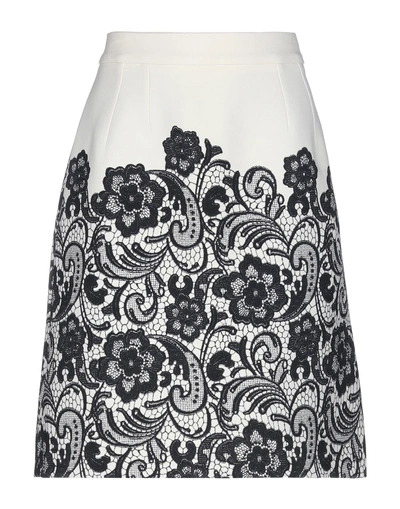Dolce & Gabbana Knee Length Skirt In Ivory