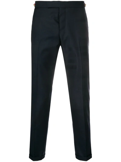 Thom Browne 4-bar Skinny-fit Trousers In Blue