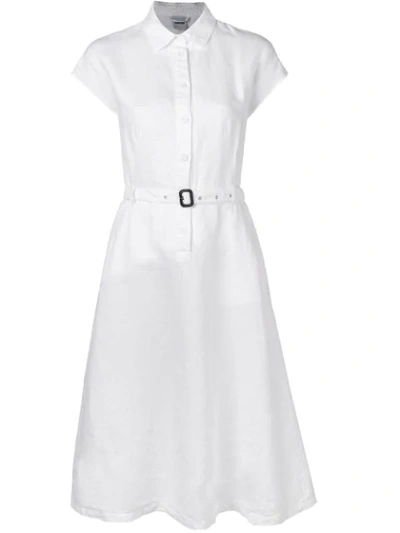 Aspesi Belted Shirt Dress In White