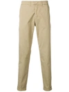 Fay Slim-fit Chino Trousers In Neutrals