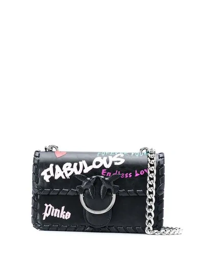 Pinko Love Fabulous Mini Shoulder Bag In Black