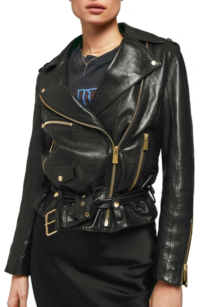 Anine Bing Vintage Leather Jacket In Black