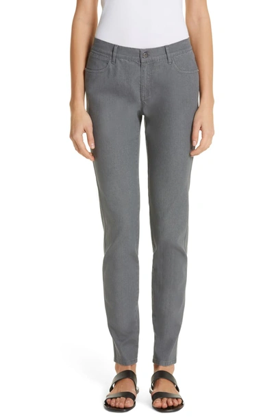 Lafayette 148 Mercer Skinny Jeans In Rain