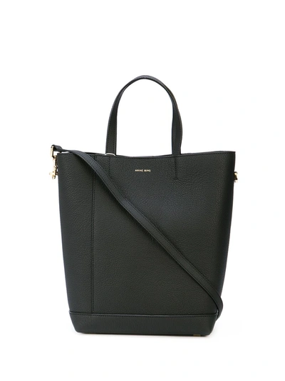 Anine Bing Lyon Water Repellent Leather Tote - Black