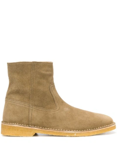 Isabel Marant Claine Suede Ankle Boots In Neutrals