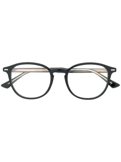 Gucci Oval Frame Glasses In Black