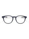 Gucci Oval Frame Glasses In Blue