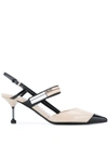 Prada Varnished Slingback Pumps - 大地色 In Neutrals