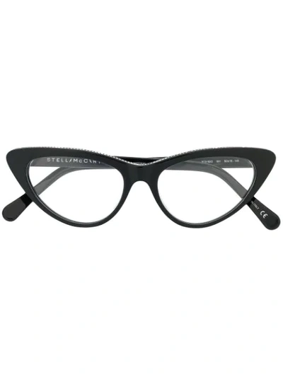 Stella Mccartney Cat Eye Frame Glasses In Black