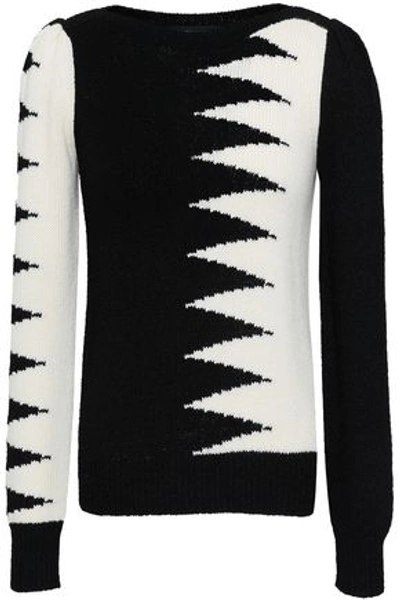 Marc Jacobs Woman Intarsia-knit Sweater Black