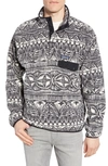 Patagonia Synchilla Snap-t Fleece Pullover In Tradewinds Big Ink Black